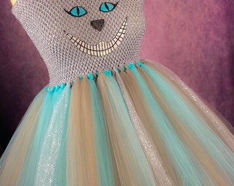 Adult Modern Cheshire Cat Halloween Costume Tutu Dress