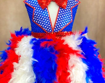 Adult 4th of July Feather Dress