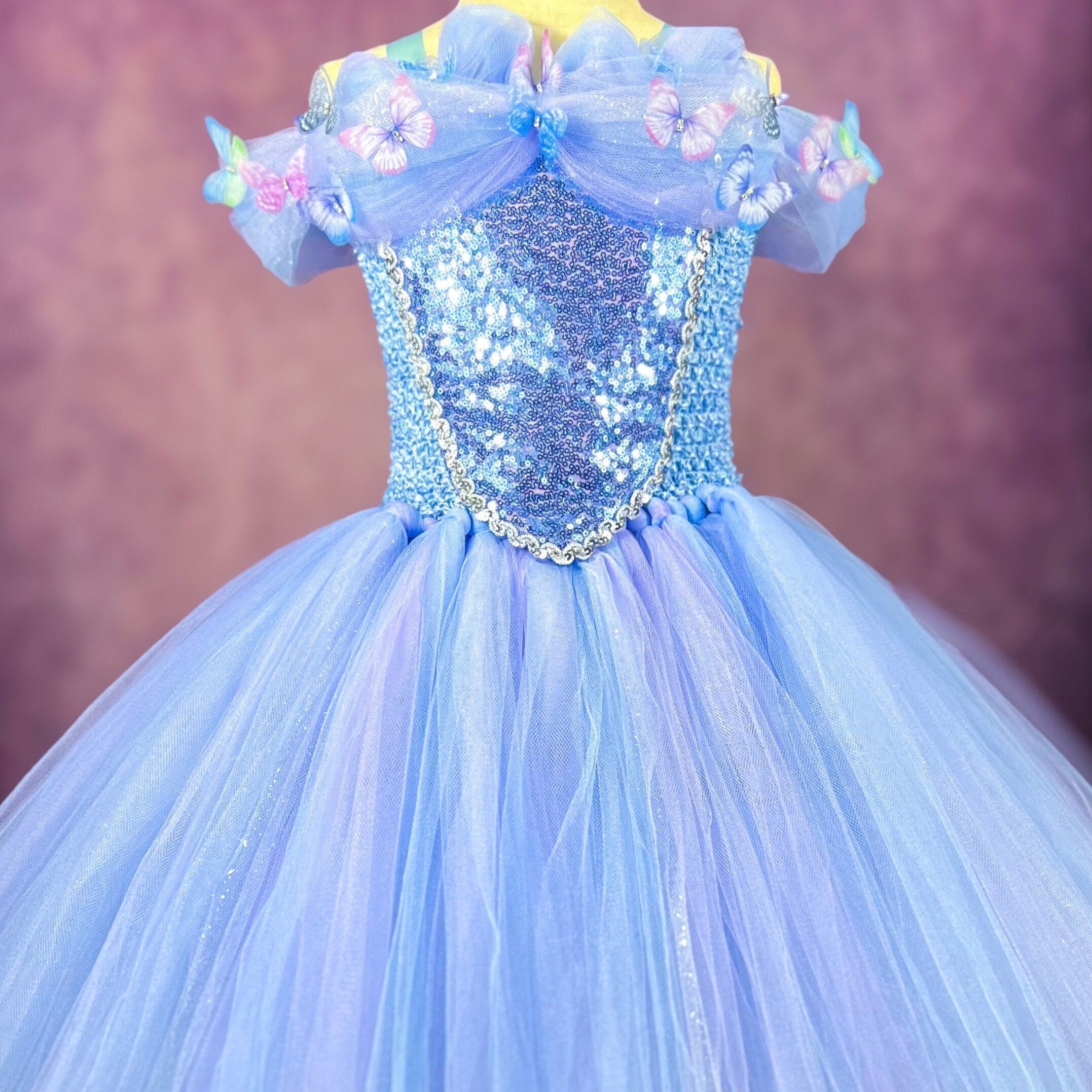 Blue Butterfly Princess Dress: Sequin Cinderella Costume (adult) - Etsy