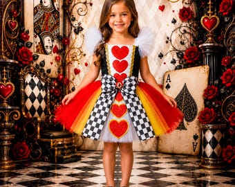 Queen of Hearts Costume Tutu Dress