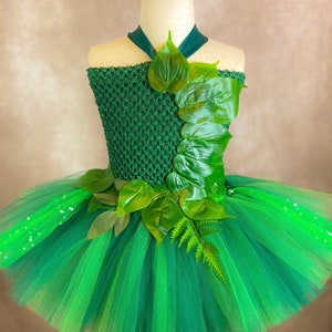 Green Ivy Floral Fae Whimsical Pageant Party Costume Dance Recital Forest Fairy Dress (Adult)