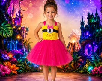 Pink Minion Halloween Costume Tutu Dress - Etsy