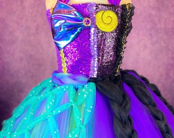 Ariel Mermaid Ursula Sea Witch Combo Dress