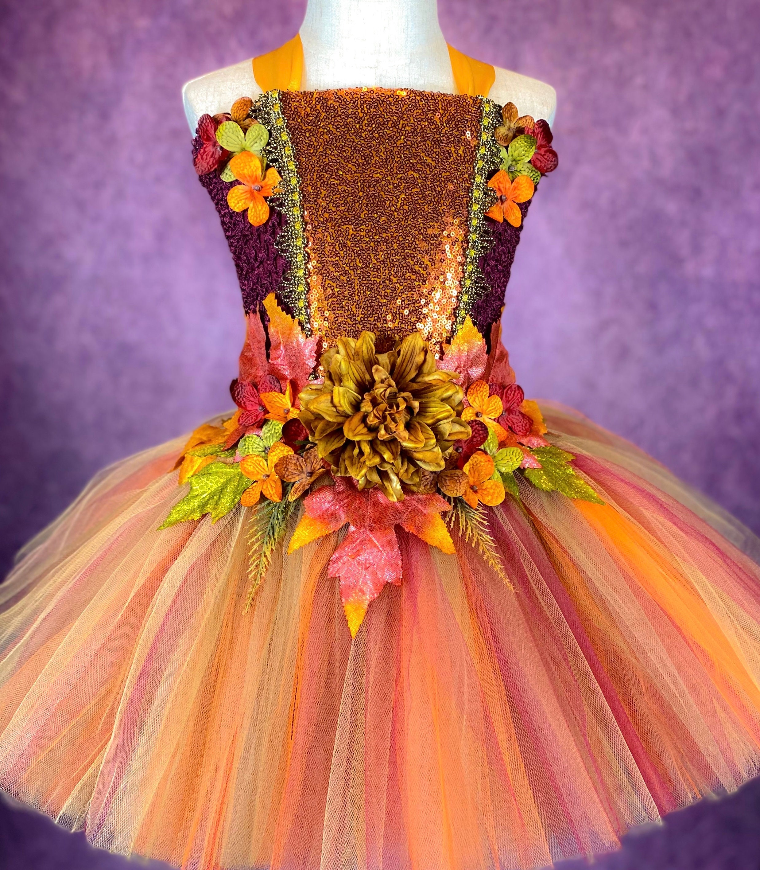 sachin and babi light blue dress Adult Autumn Fairy Dress: Whimsical Fall Leaves Costume