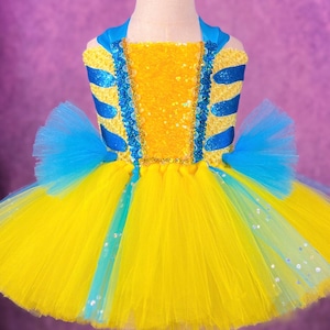 Flounder Little Mermaid Dance Recital Halloween Party Costume Saltwater Fish Pageant Dress