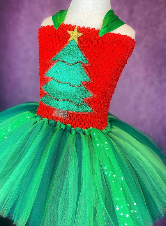 Christmas Tree Tutu Dress: Holiday Party Costume