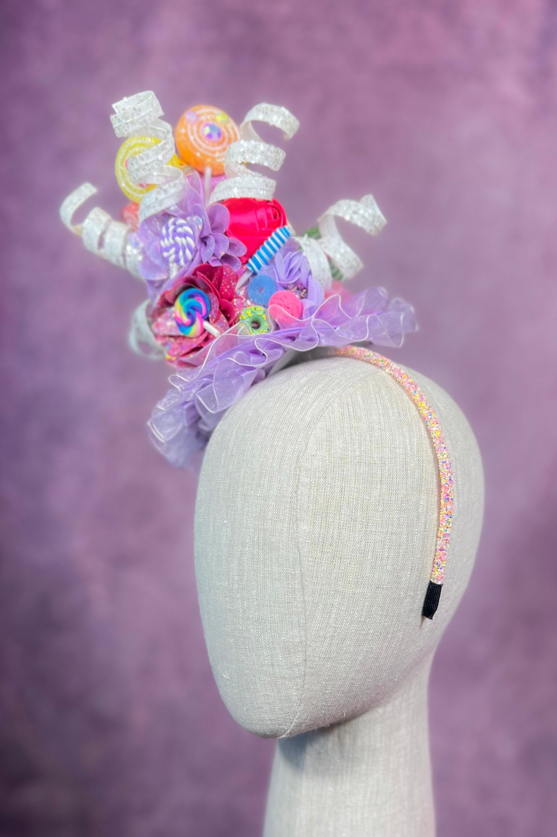 Lollipop Candyland Mini Hat Fascinator Headband