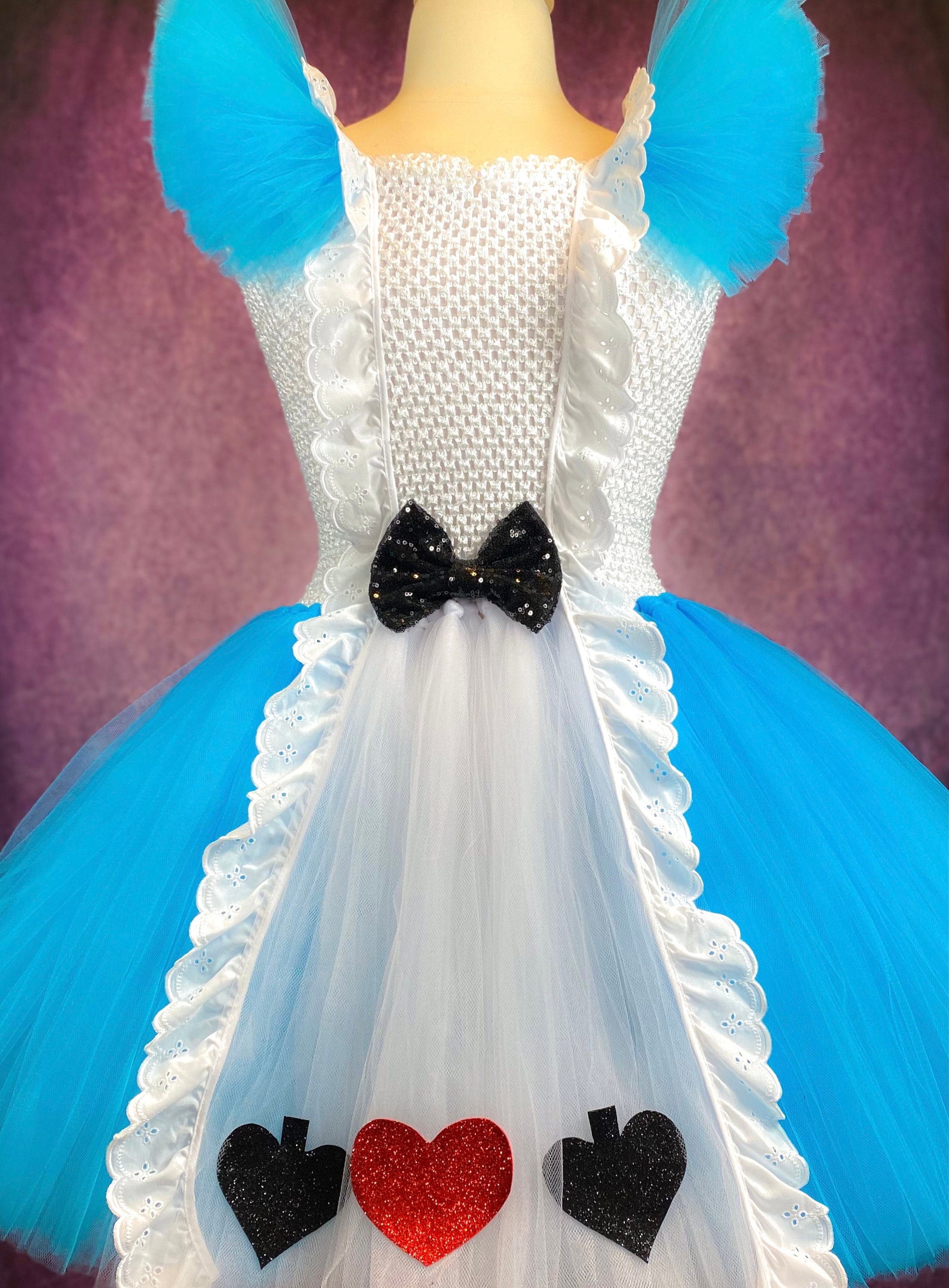 ALICE IN WONDERLAND Burlesque Costume Feather Skirt Pink Blue Can