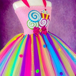 Candy Princess Candyland Sweets Costume Onederful Two Sweet Birthday Party Halloween Costume Dance Recital Lollipop Pageant Dress (Adult)
