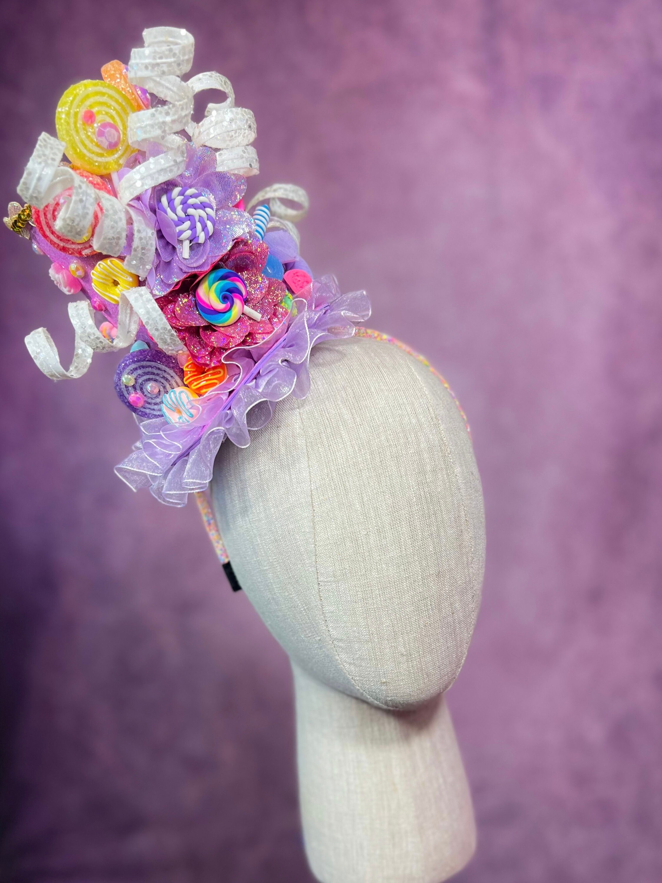Lollipop Candyland Mini Hat Fascinator Headband