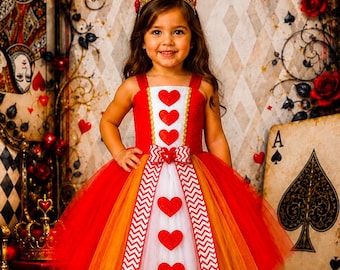 Red Queen of Hearts Costume Tutu Dress