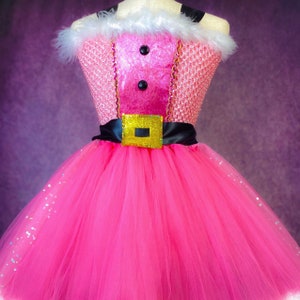 pink mrs claus dress Mrs. Claus Dress- Christmas Dress- Santa Claus costume- Santa Claus dress-Santa Claus tutu dress 6-9 months