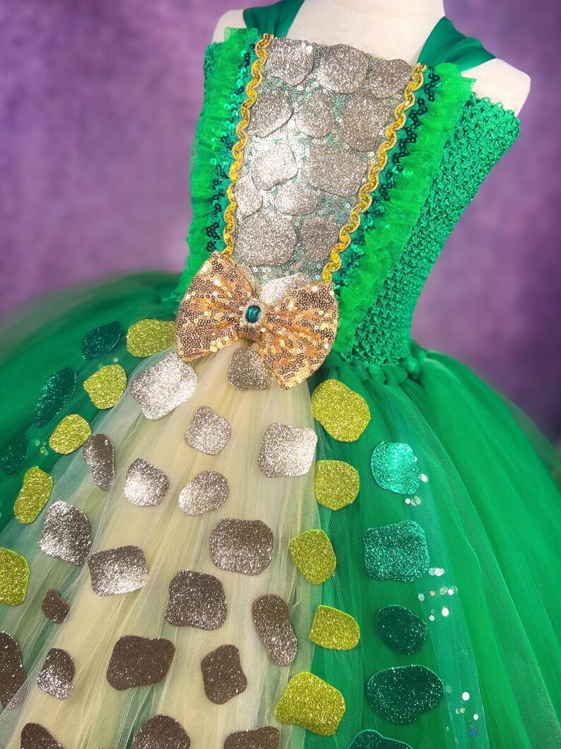 Adult Rex Dinosaur TREX Toy Story Cowgirl Sheriff Halloween Costume Party Dance Recital Pageant Dress image 4