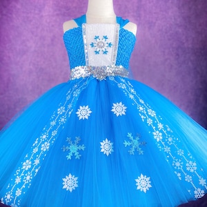 Adult Elsa Inspired Tutu Dress: Snow Queen Costume, Pageant Gown