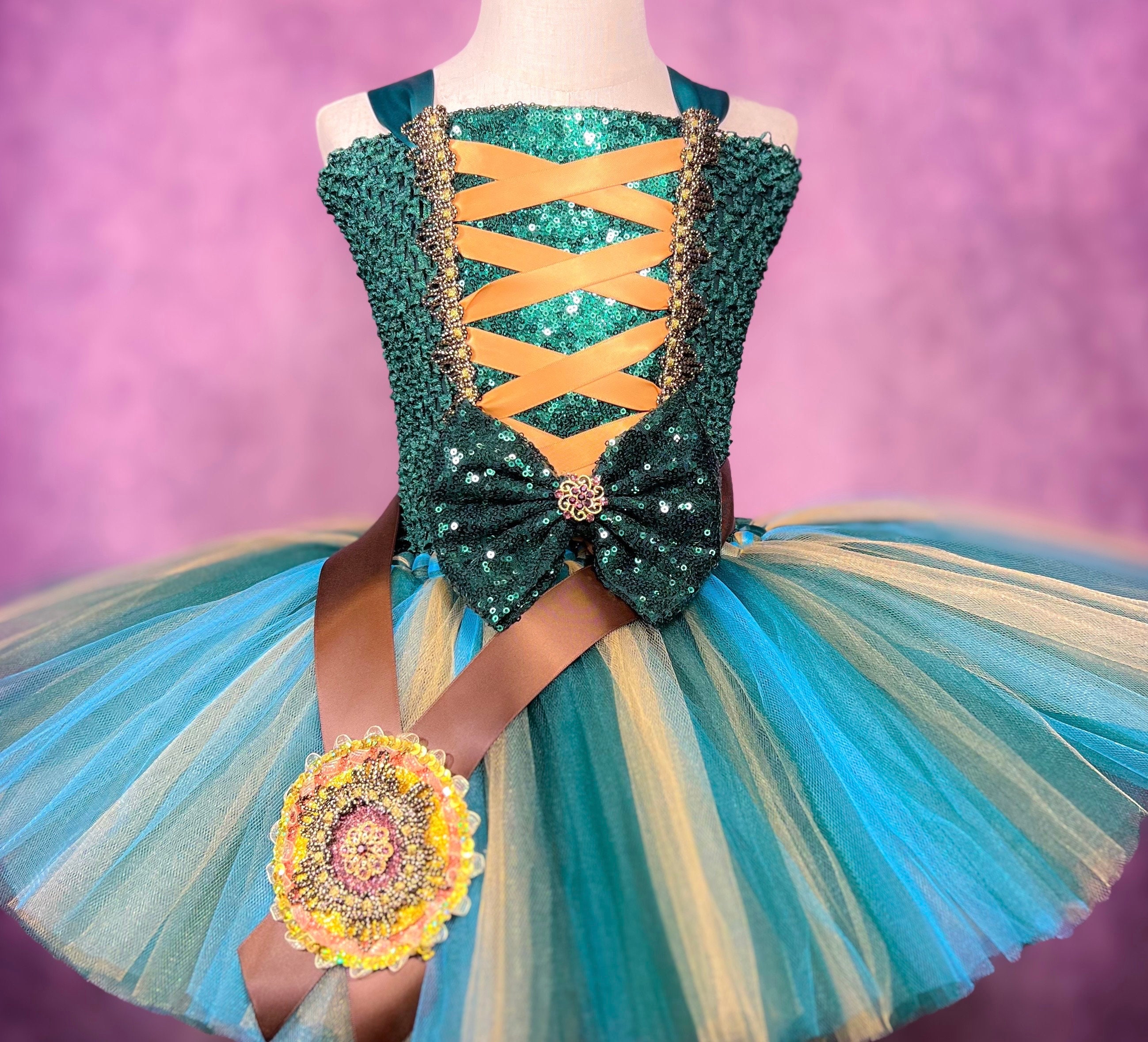merida inspired prom dress Merida Brave Scottish Princess Warrior Halloween Costume Party Pageant  Dance Recital Rundisney Dress (adult)