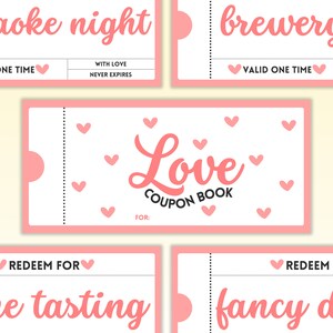 Valentinstag Liebe Gutscheinbuch zum Ausdrucken, Valentinstag Geschenk, DIY Valentinstag Geschenk, romantisch Paare Geschenk für ihn und für sie, Beziehung Geschenk für Erwachsene