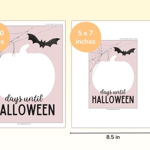 Halloween Countdown Printable, Days Until Halloween Sign, DIY Framed