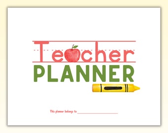 Printable Teacher Planner, Weekly and Daily Lesson Plan, Teacher Calendar 2024-2025, Preschool and Elementary School Kids Activity Planner