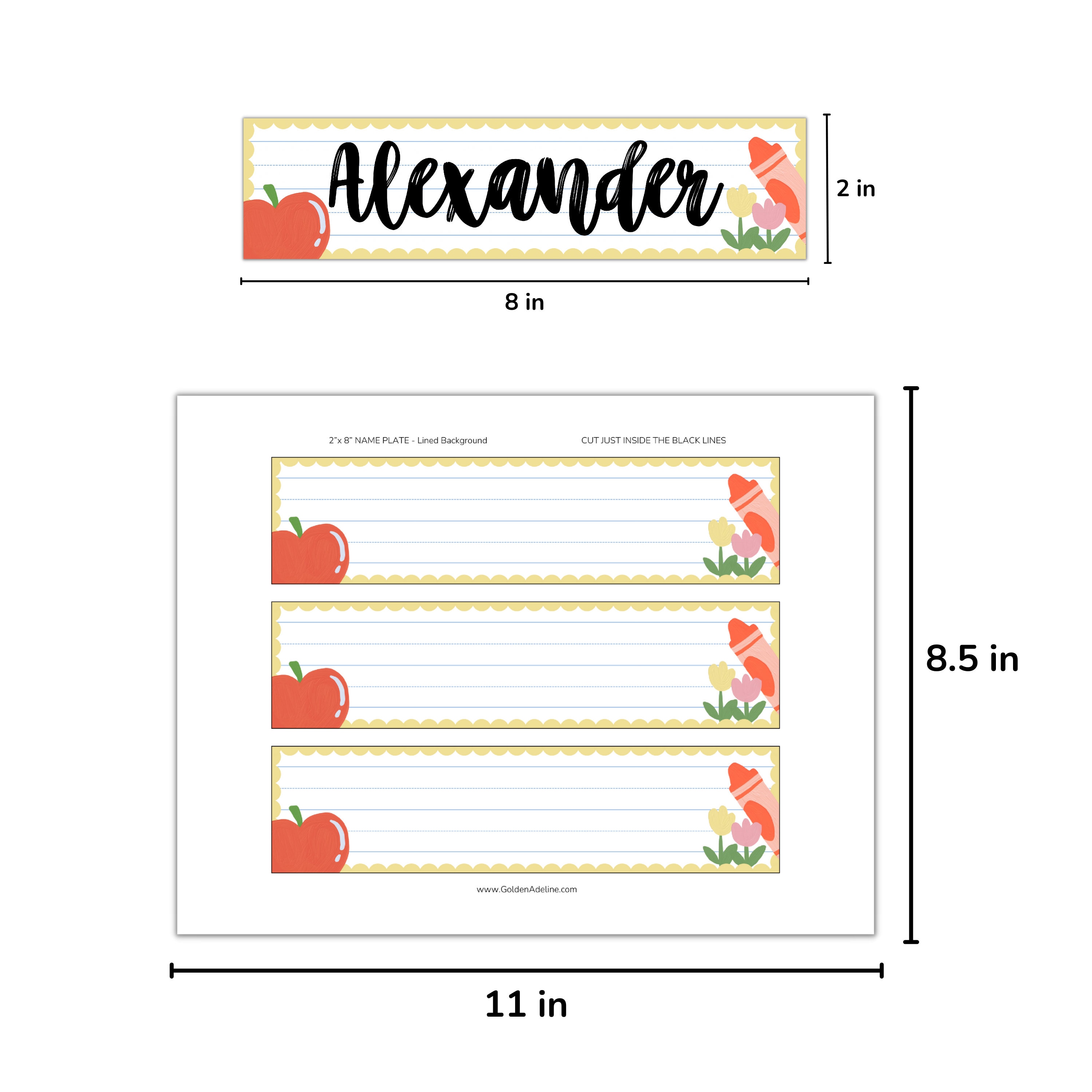 Printable Name Plate, Editable Student Desk Plate, Back to School Classroom Door Decoration ...