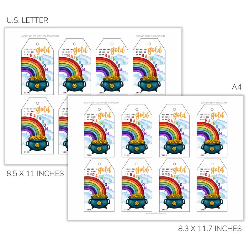 st paddys day printable gift tags