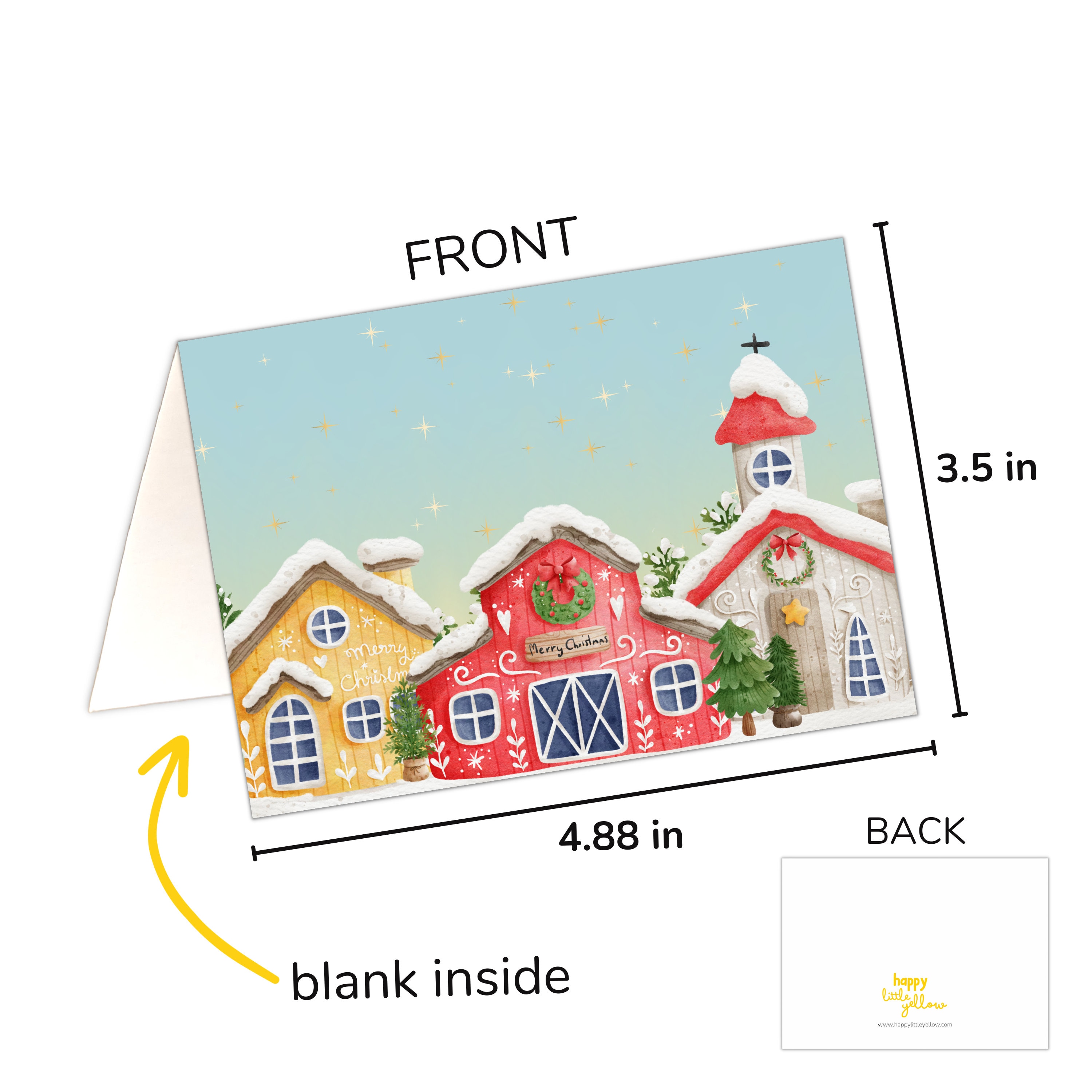 The Best Card Company - 10 Blank Animal Christmas Note Cards