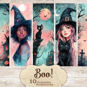 Halloween bookmarks printable, Bookmark Instant Download, Bookmark Instant Download, printable bookmarks set, printable bookmarks for women