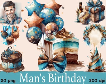 Man’s Birthday clipart, Dads Birthday clipart, man birthday clipart, Husband Birthday clipart, Birthday sublimation png, Dads Birthday png