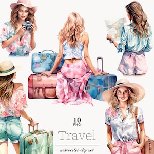 Reise Frau png, Reise Frau png, Urlaub Mädchen png, Urlaub Frau png, Mädchen mit Koffer png, Touristen Frau png, Mädchen mit Reisekarte