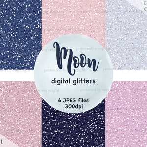Textura de brilho azul, textura de brilho rosa, papel de brilho de lua, papel de scrapbook espacial, padrão de noite estrelada, papel para impressão de brilho brilhante
