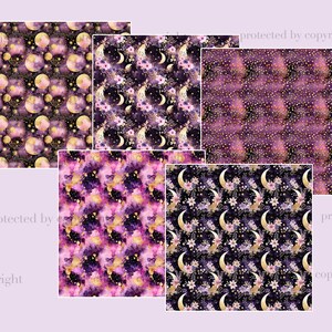 Celestial Zodiac Digital Paper: Seamless Star Patterns (JPEG) - Etsy