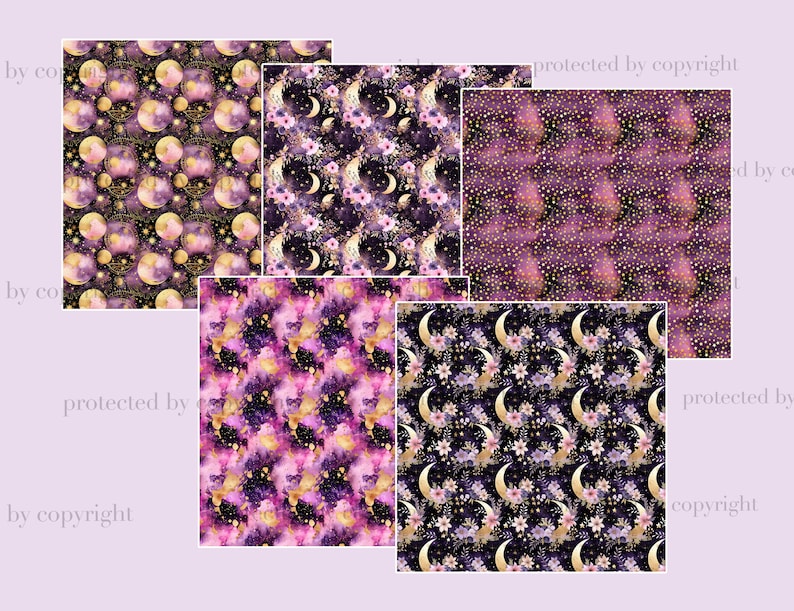 Celestial Zodiac Digital Paper: Seamless Star Patterns (JPEG) - Etsy
