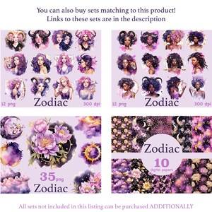 Zodiac Digital Paper, Zodiac Digital Pattern Seamless, Celestial ...