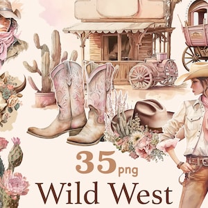 Western girl clipart, Pastel Cowgirl Clipart, Scrapbook, Junk Journal, Paper Crafts, Vintage Cowgirl Clipart, Fashion Clipart, Western png