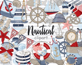 Nautical Clipart: Anchor, Marine, and Sea Graphics (PNG, PDF)