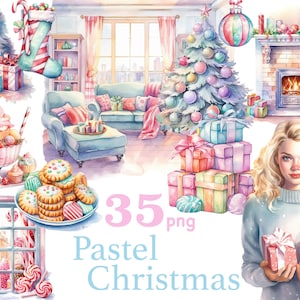Imágenes prediseñadas de Navidad pastel, imágenes prediseñadas de Navidad rosa, imágenes prediseñadas de niña de Navidad, imágenes prediseñadas de escena de Navidad, imágenes prediseñadas de niña de invierno, Navidad colorida