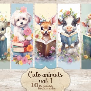 marcadores para impressão de animais, animais fofos para impressão, sublimação de marcadores PNG, arquivos de sublimação de animais, marcadores svg, coisas efêmeras para impressão