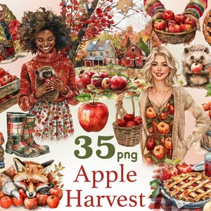 Clipart de récolte de pommes, bonjour clipart automne, clipart femme récolte de pommes, récolte de pommes fille noire png, clipart ferme de pommes, tarte aux pommes png