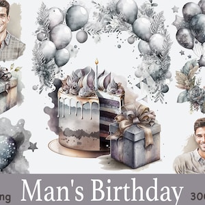 Clipart d’anniversaire de l’homme, clipart d’anniversaire de papas, clipart d’anniversaire d’homme, clipart d’anniversaire de mari, png de sublimation d’anniversaire, png d’anniversaire de papas