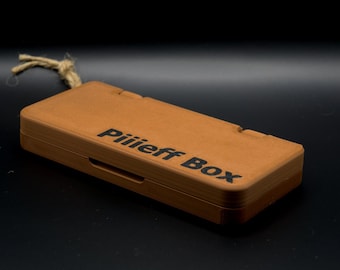 Piiiieff Box schokobraun, Joint Case, Hülle für Cannabis, Ganja, 3D-Druck Kifferzubehör, Transportbox für Zigaretten, Behälter, Weed Box