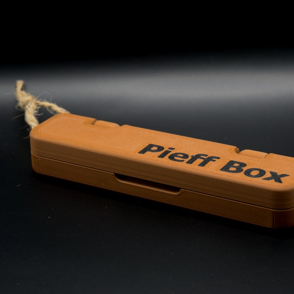 Pieff Box schokobraun, Joint Case, Hülle für Cannabis, Ganja, 3D-Druck Accessoirs, Transportbox für Zigaretten, Behälter, Weed Box Kifferbox