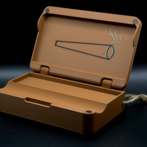 Hott Box schokobraun, Transportbox für Drehzeug, Hülle für Cannabis, Ganja, Behälter für Zigaretten, Zigarren, Joints, Kifferbox, Weedbox Bild 4