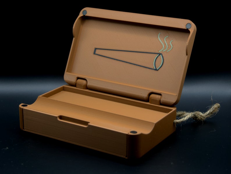 Hott Box schokobraun, Transportbox für Drehzeug, Hülle für Cannabis, Ganja, Behälter für Zigaretten, Zigarren, Joints, Kifferbox, Weedbox Bild 4