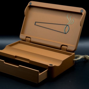 Hott Box schokobraun, Transportbox für Drehzeug, Hülle für Cannabis, Ganja, Behälter für Zigaretten, Zigarren, Joints, Kifferbox, Weedbox Bild 5