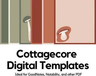Aesthetic Neutral Digital Page Templates for Goodnotes and Notability ...