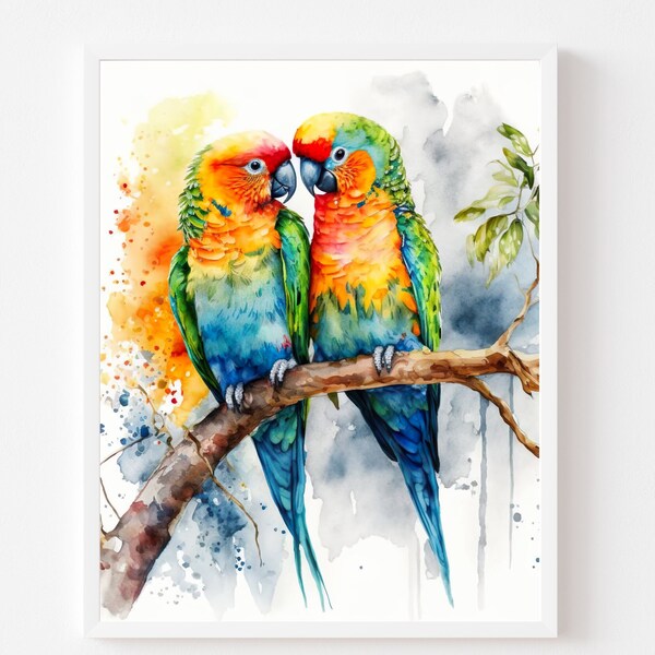 Love Birds Painting Etsy