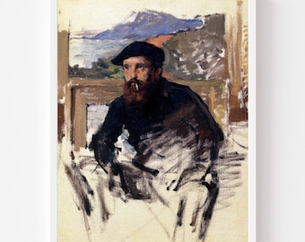 Oscar Claude Monet Self Portrait in his Studio French painter One of the founders of impressionism Digital file