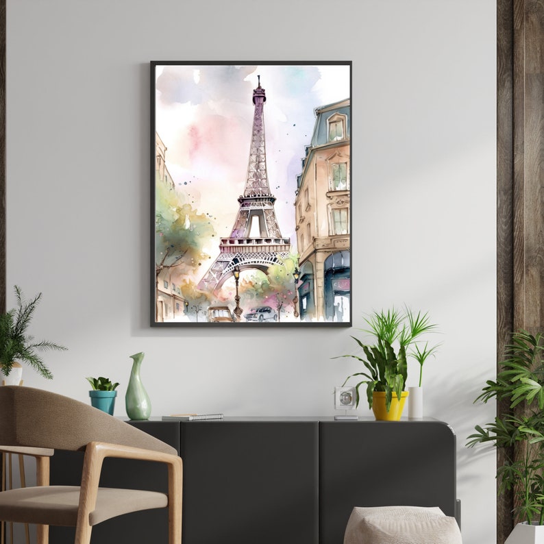 Paris Art Print Eiffel Tower Art Print France Poster Paris Etsy