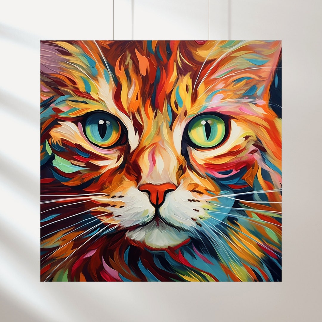 Ginger Cat Pedigree Cats Cat Painting Orange Cat Art Cat Print Ginger