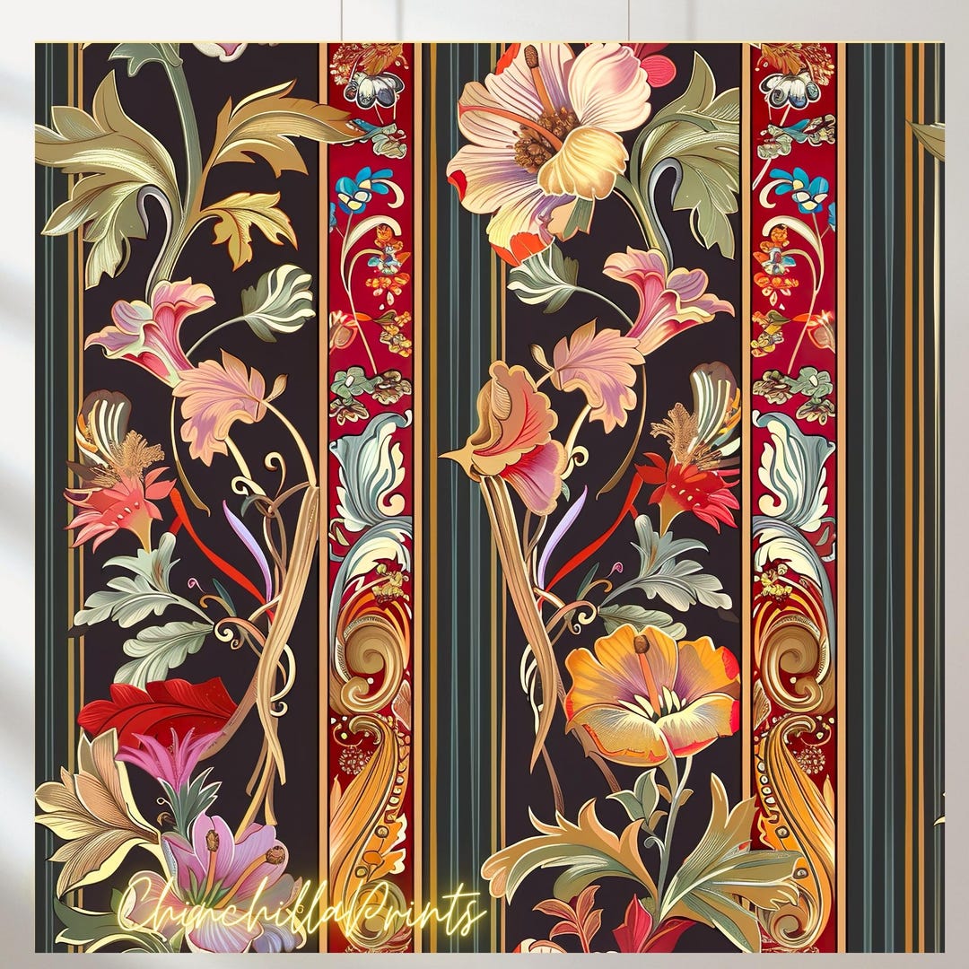 Floral Seamless Pattern Set: High-resolution Fabric Print (digital ...
