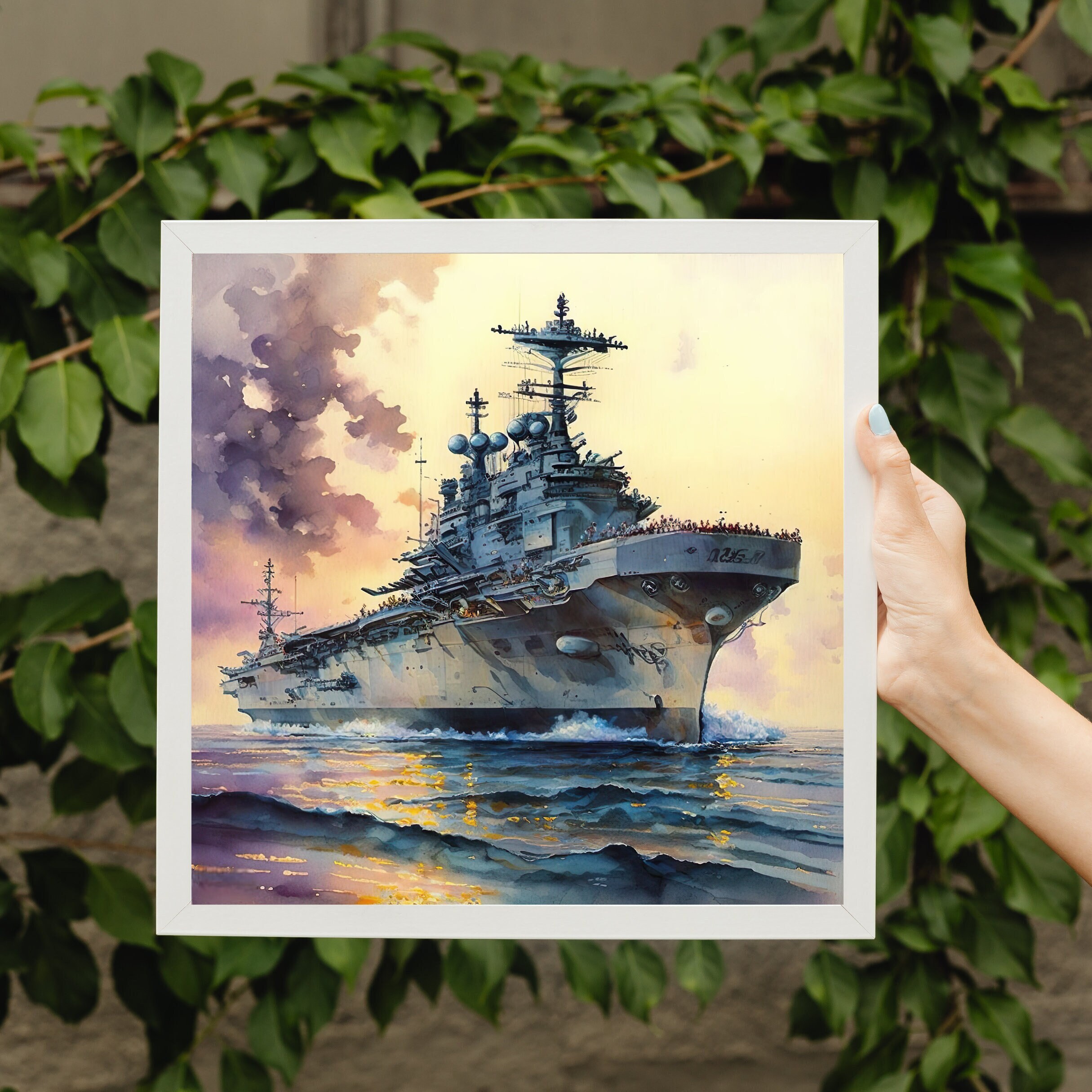 Warship Art Print USS America Navy Ship Naval Ship Art - Etsy